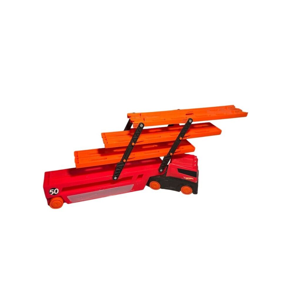 Hot Wheels Mega Hauler Truck 50 Car Carrier Red Toy
